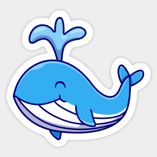 Cute Blue Whale Sticker